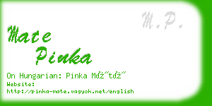 mate pinka business card